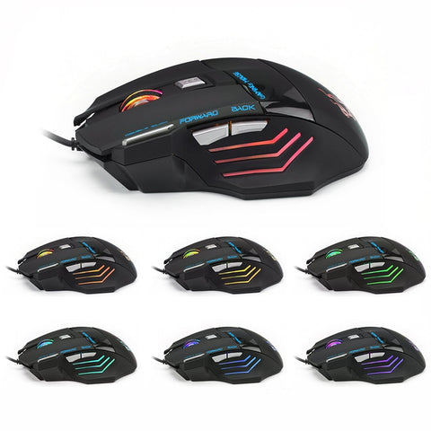 Computer Accessories Cool 5500 DPI 7 Button LED Optical USB Wired Gaming Mouse Mice For Pro Gamer New