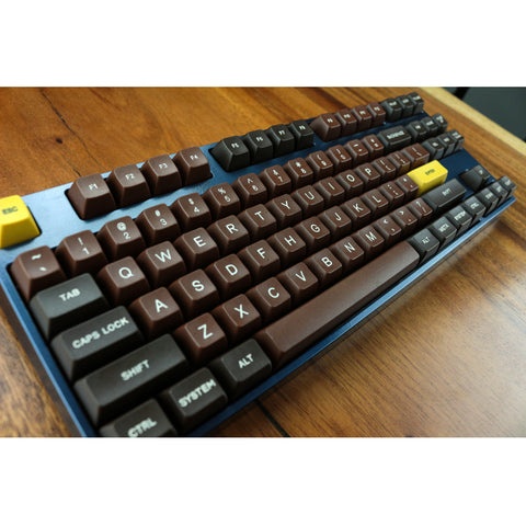 MP Chocolate Coloring 123 KEYS SA PBT Keycap Fonts Keycap  Cherry MX switch keycaps for Wired USB Mechanical Gaming keyboard