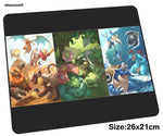 pokemons mousepad 26x21cm gaming mouse pad big gamer mat Indie Pop game computer desk padmouse keyboard Professional play mats