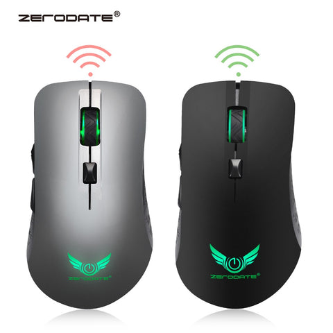 Original ZERODATE Rechargeable 2.4G Wireless Gaming Mouse Mice with 600Mah Lithium  Battery, 7 colors backlit