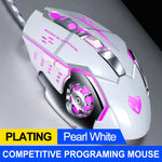 HOTSALE V6 USB Wired Gaming Mouse Programmable 6 Buttons 3200DPI Adjustable Optical Computer Game Mice Silent Keys LED Backlight