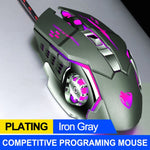 HOTSALE V6 USB Wired Gaming Mouse Programmable 6 Buttons 3200DPI Adjustable Optical Computer Game Mice Silent Keys LED Backlight